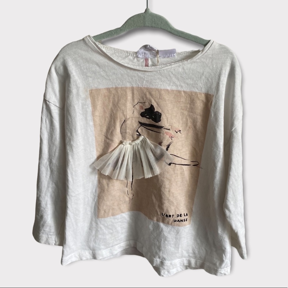 Zara Long Sleeve Ballerina T Shirt